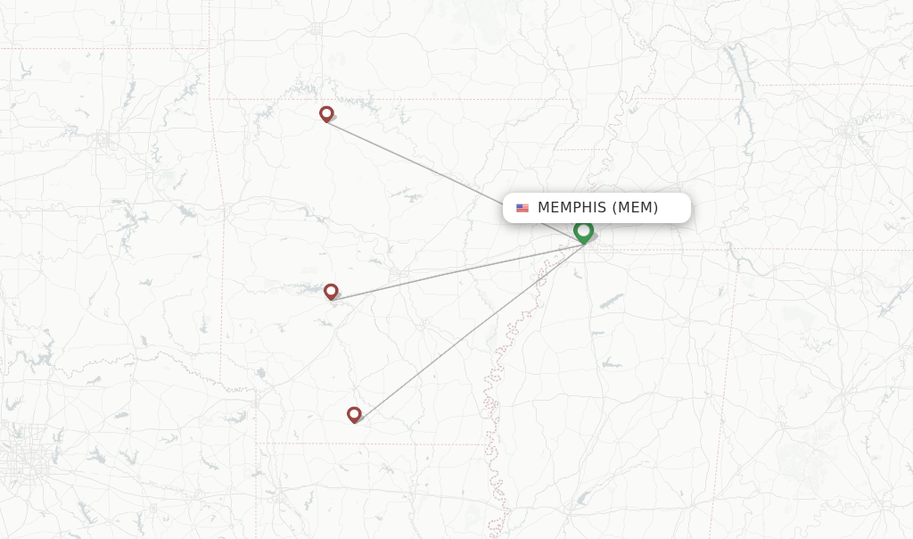 Southern Airways Express flights from Memphis, MEM
