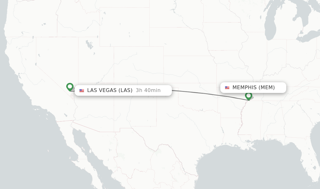 Direct (nonstop) flights from Memphis to Las Vegas schedules