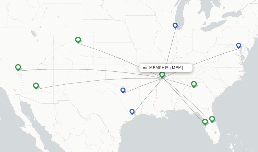 Southwest flights from Memphis, MEM