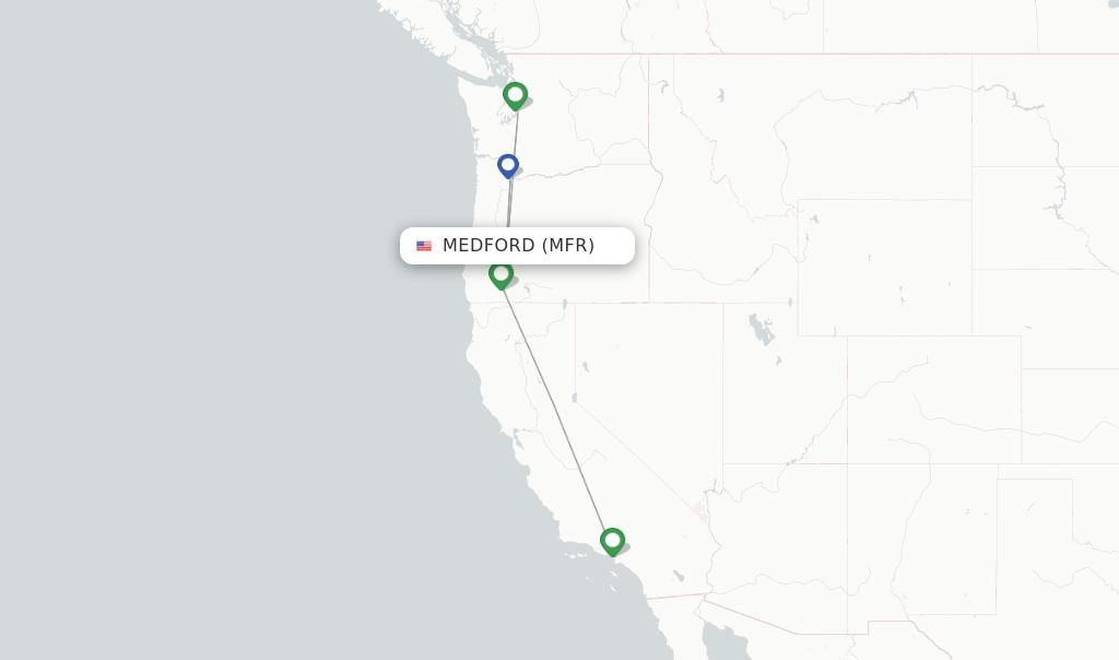 Alaska Airlines flights from Medford, MFR