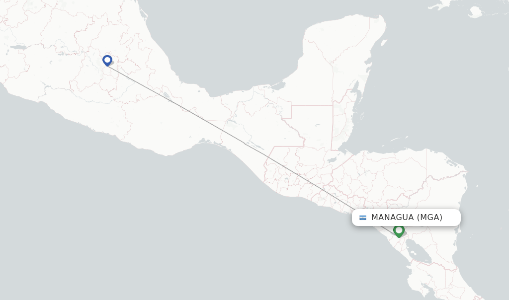 Aeromexico flights from Managua, MGA