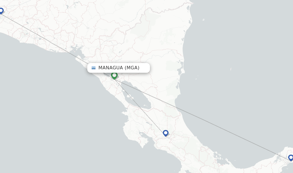 Copa Airlines flights from Managua, MGA