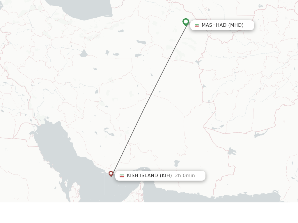 Direct (nonstop) flights from Mashad to Kish Island schedules