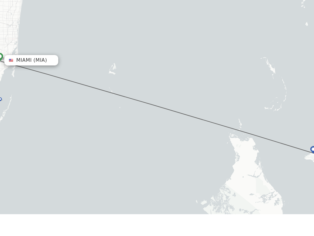 Direct (nonstop) flights from Miami to Nassau schedules