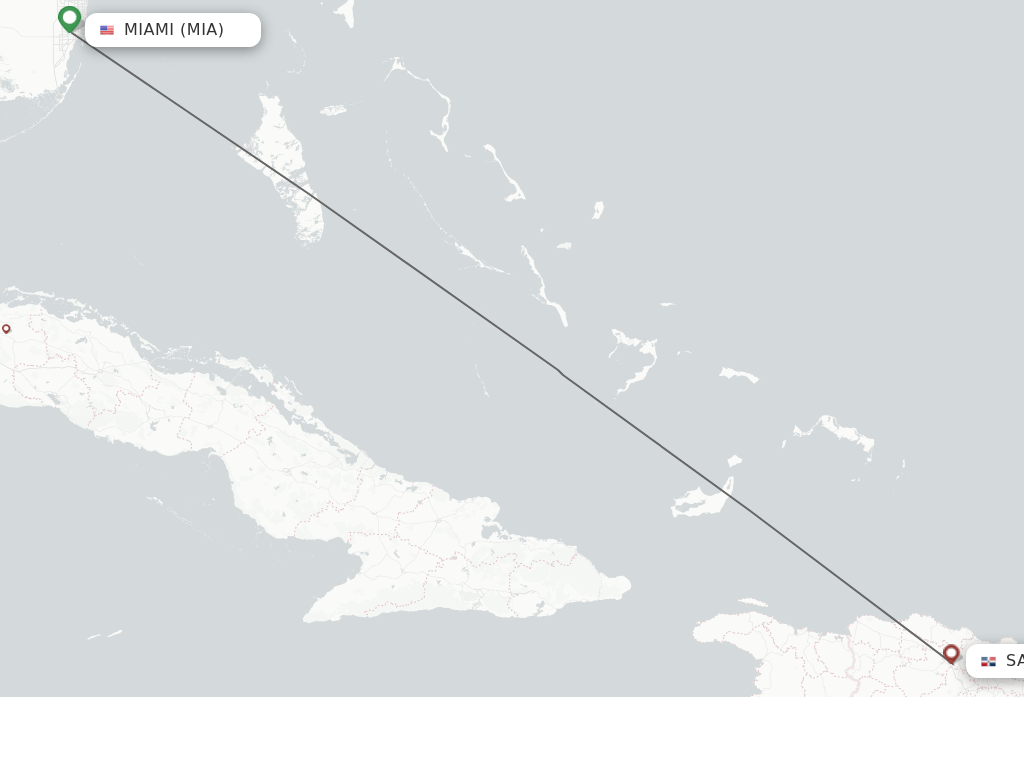 Direct (nonstop) flights from Miami to Santiago schedules