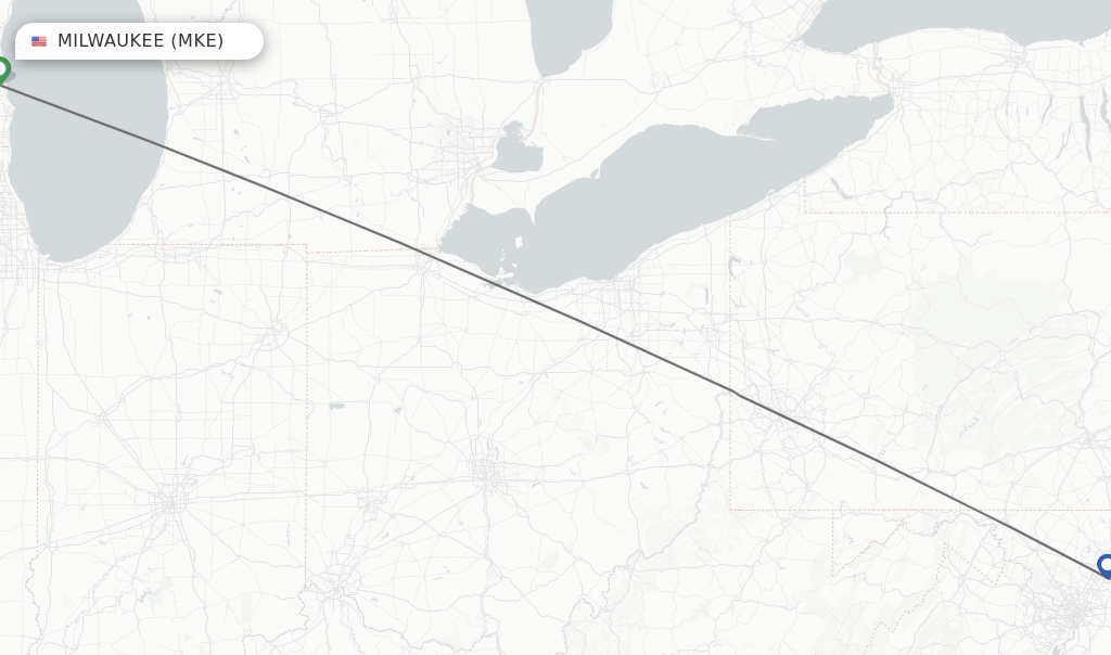 Direct (nonstop) flights from Milwaukee to Baltimore schedules