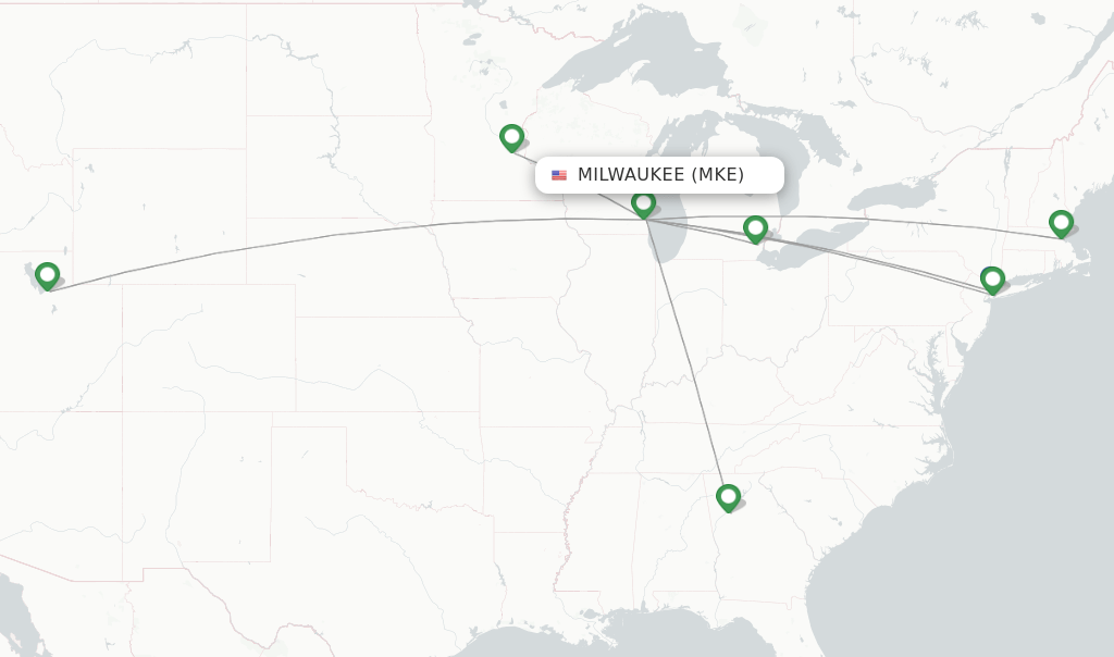 Delta flights from Milwaukee, MKE