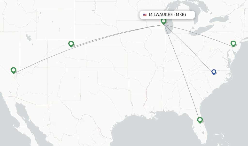 Frontier Airlines flights from Milwaukee, MKE