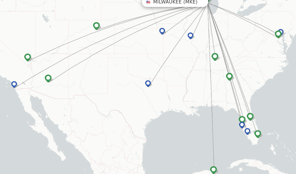 Southwest flights from Milwaukee, MKE
