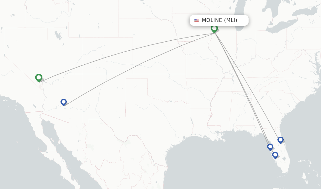 Allegiant Air flights from Moline, MLI