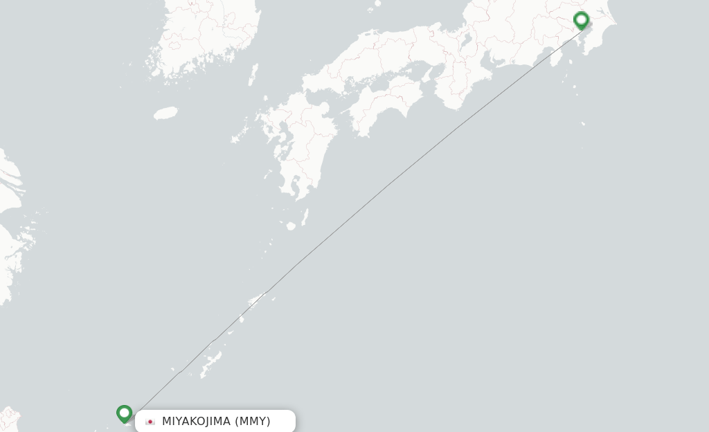 JAL flights from Miyakojima, MMY