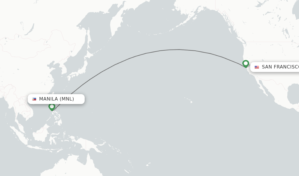Direct (nonstop) flights from Manila to San Francisco schedules