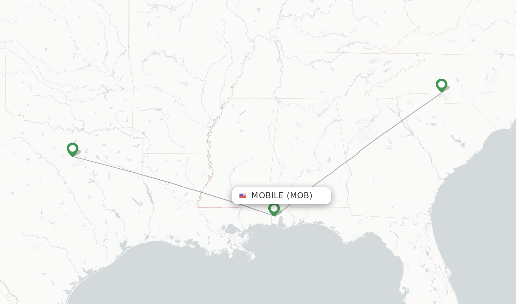 American Airlines flights from Mobile, MOB