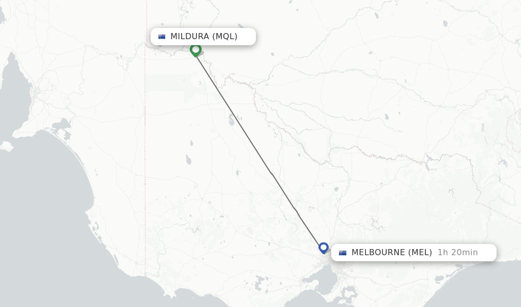 Direct (nonstop) flights from Mildura to Melbourne schedules