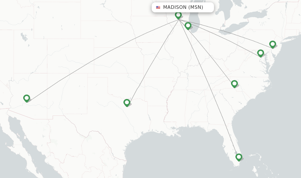 American Airlines flights from Madison, MSN