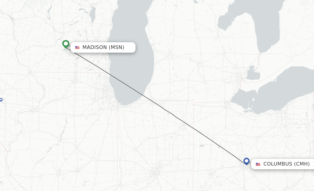 Direct (nonstop) flights from Madison to Columbus schedules