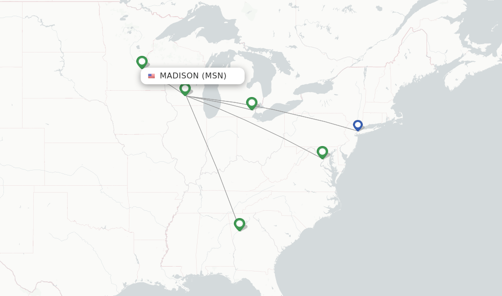 Delta flights from Madison, MSN