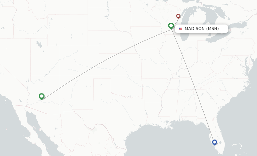 Sun Country Airlines flights from Madison, MSN