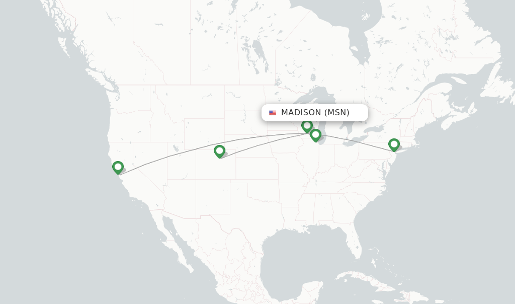 United flights from Madison, MSN