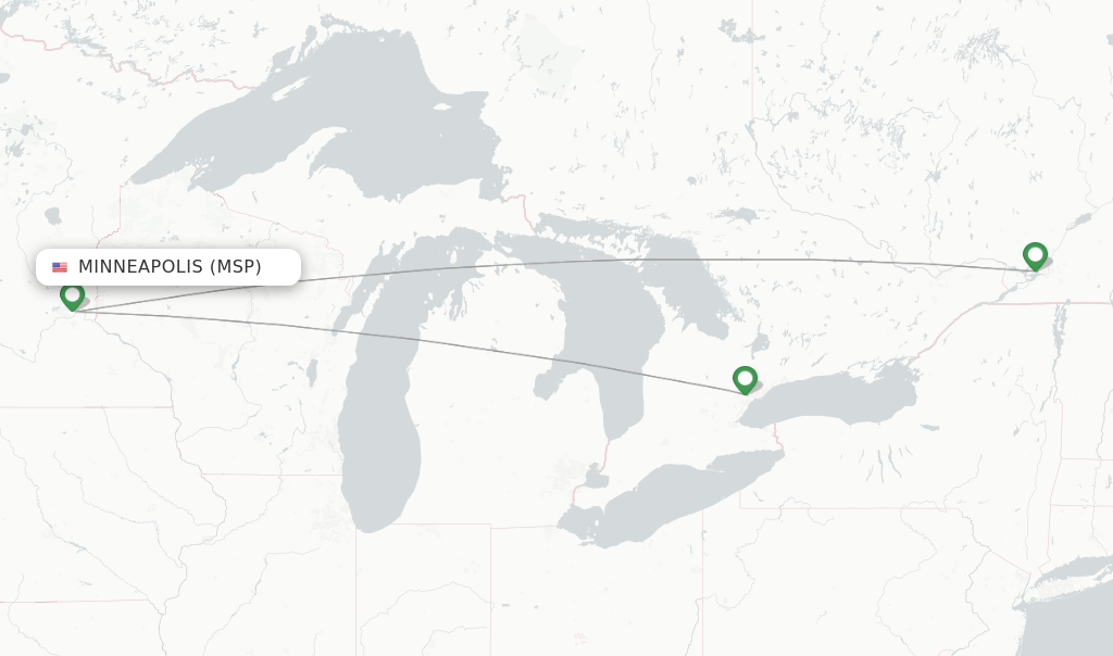 Air Canada flights from Minneapolis, MSP