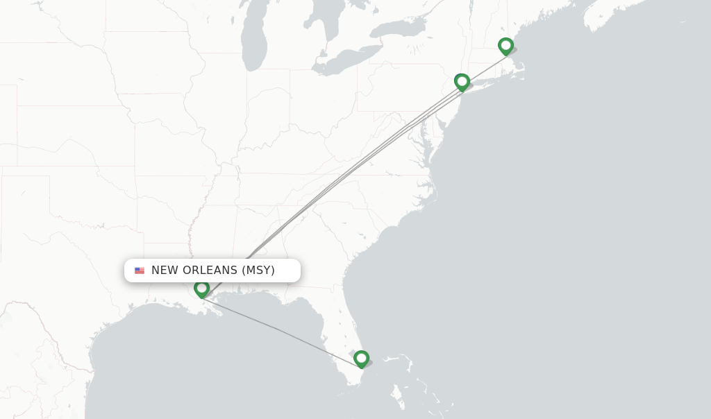JetBlue flights from New Orleans, MSY