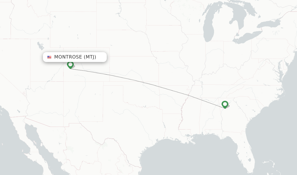 Delta flights from Montrose, MTJ