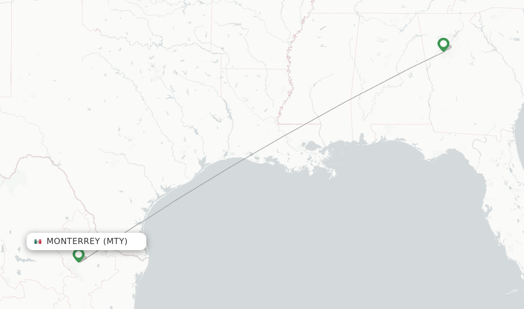 Delta flights from Monterrey, MTY