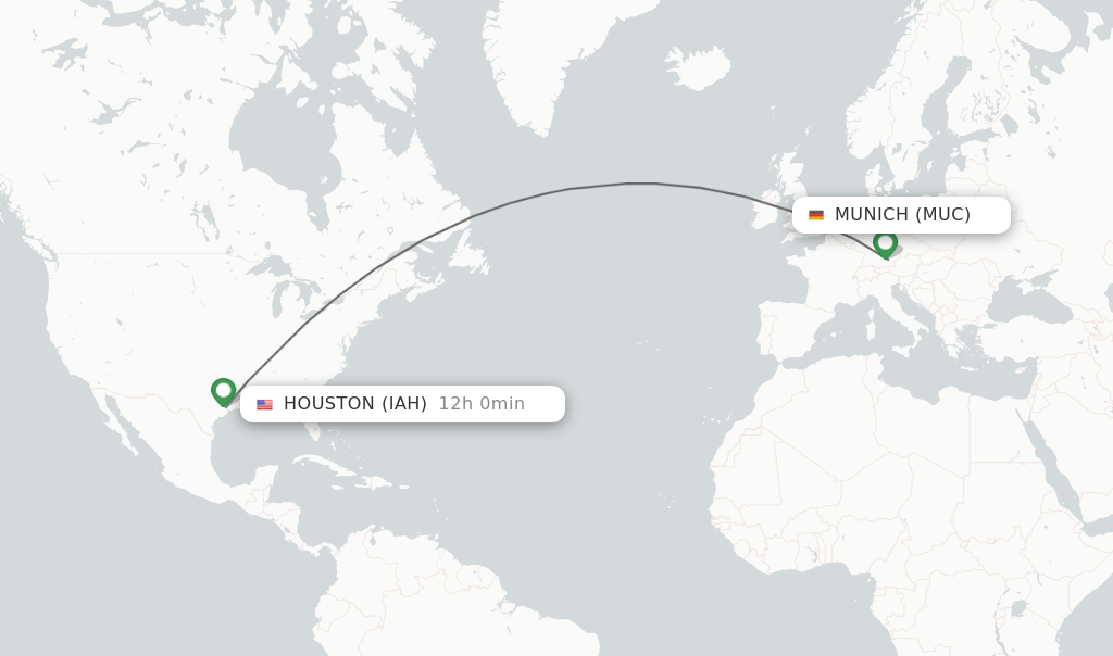 Direct (nonstop) flights from Munich to Houston schedules