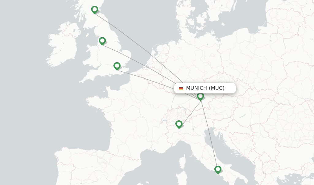 easyJet flights from Munich, MUC