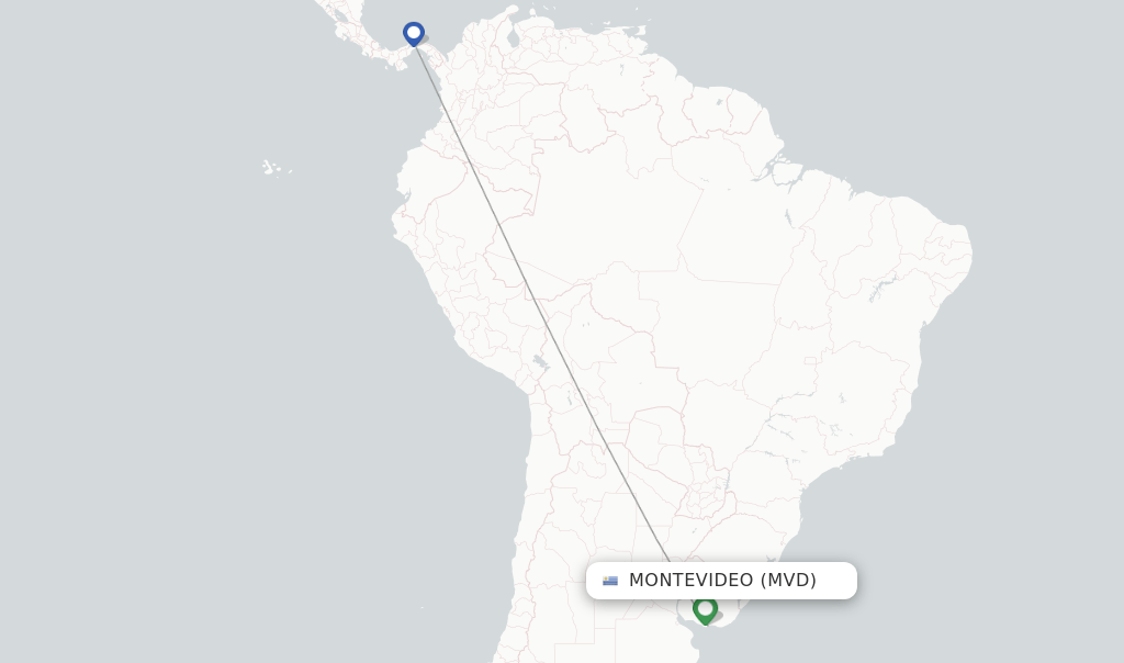 Copa Airlines flights from Montevideo, MVD