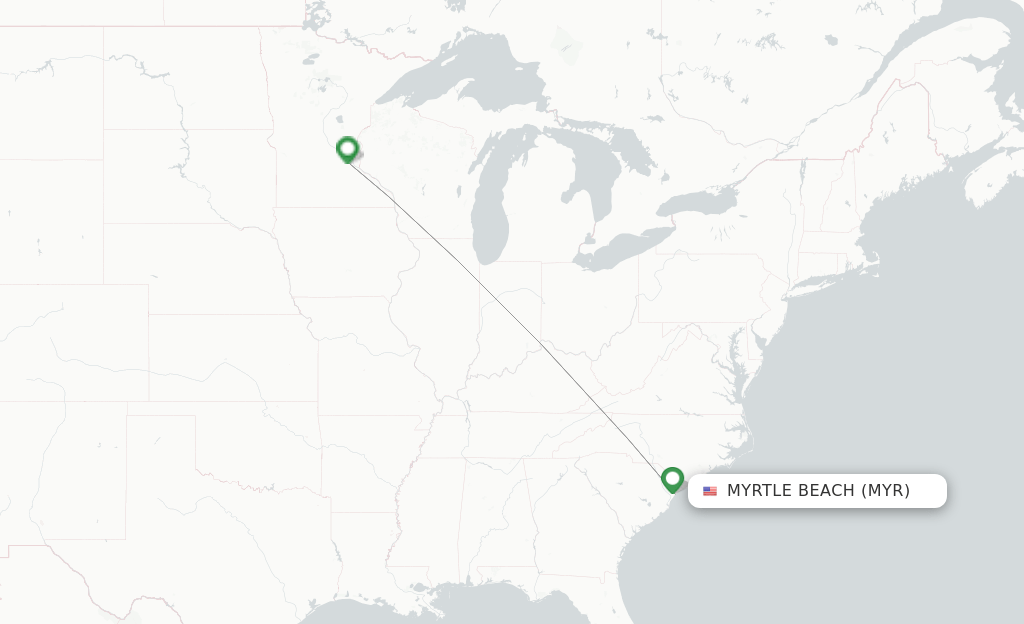 Sun Country Airlines flights from Myrtle Beach, MYR