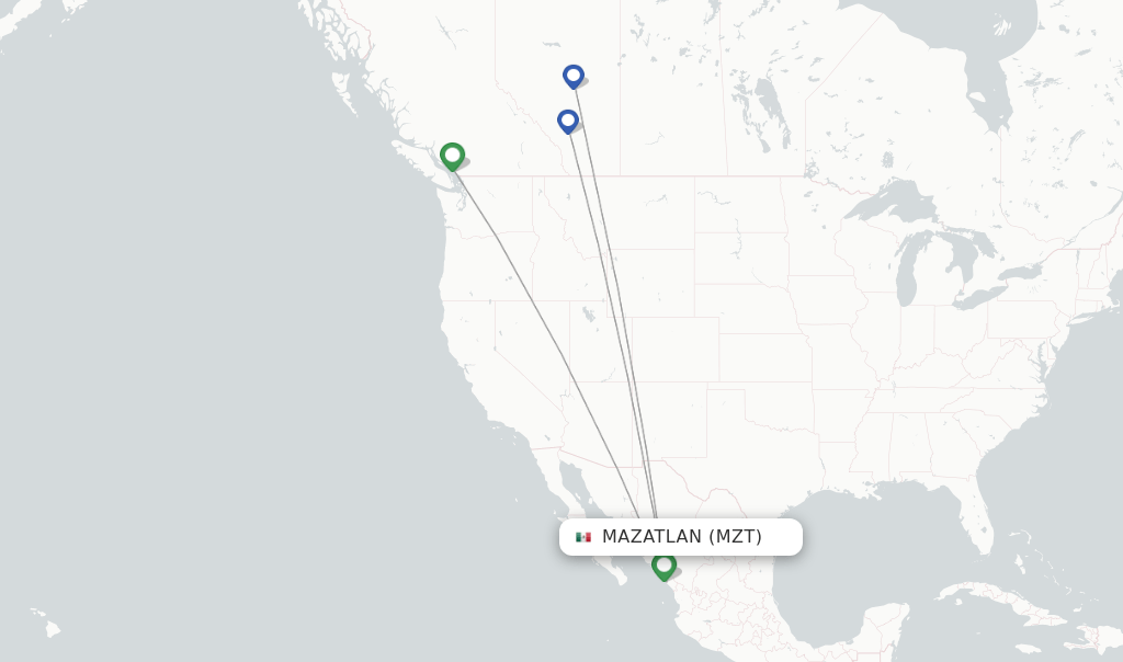 WestJet flights from Mazatlan, MZT