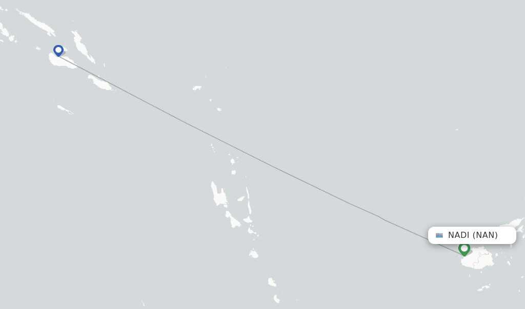 Air Niugini flights from Nadi, NAN