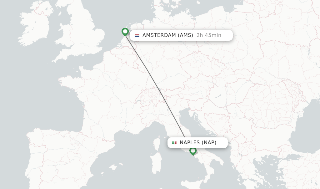 Direct (nonstop) flights from Naples to Amsterdam schedules