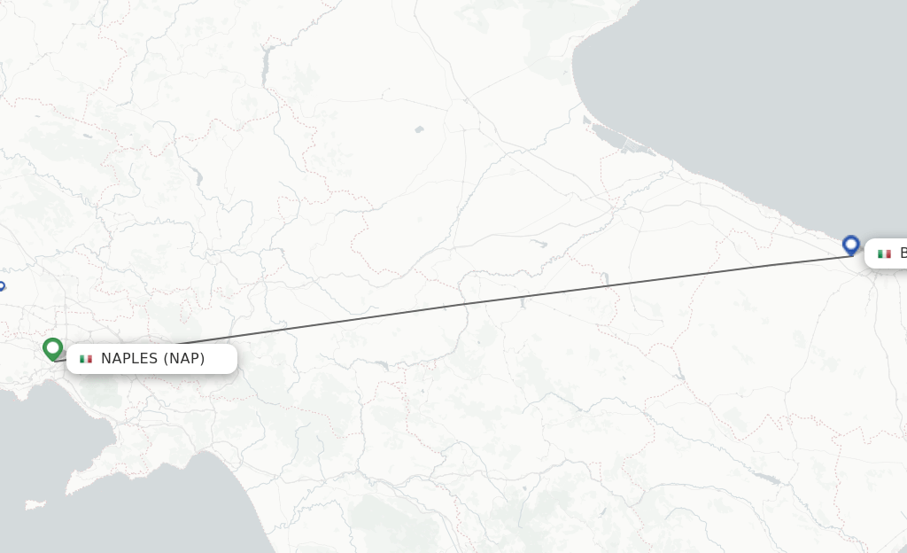 Direct (nonstop) flights from Naples to Bari schedules