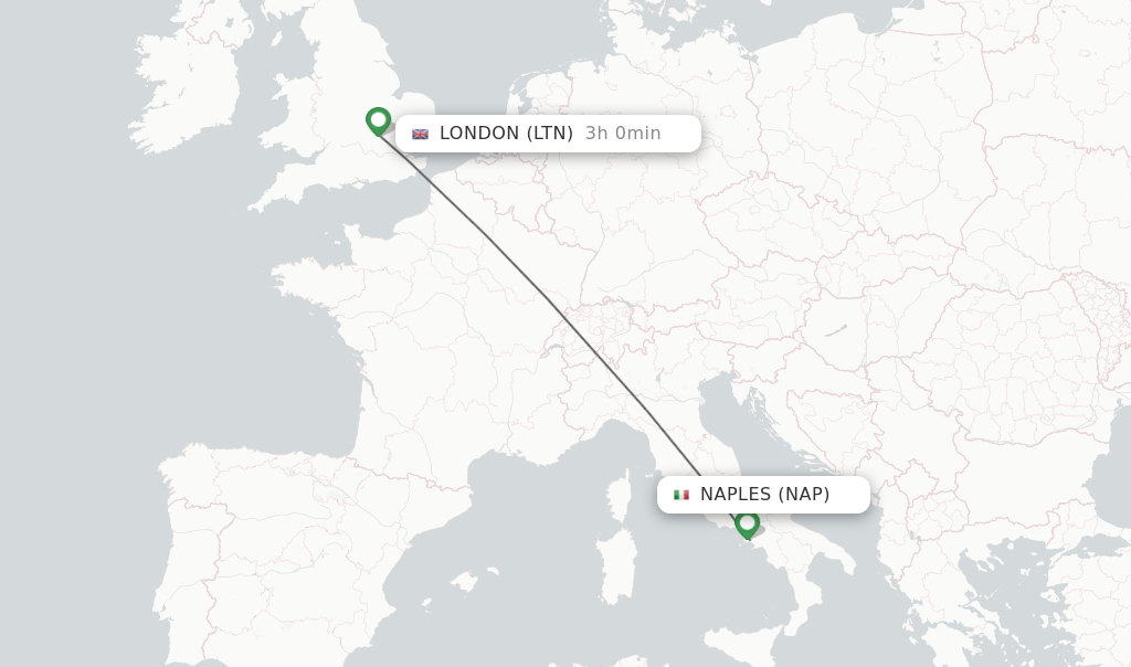 Direct (nonstop) flights from Naples to London schedules