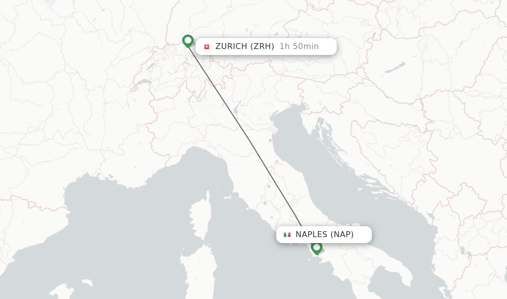 Direct (nonstop) flights from Naples to Zurich schedules