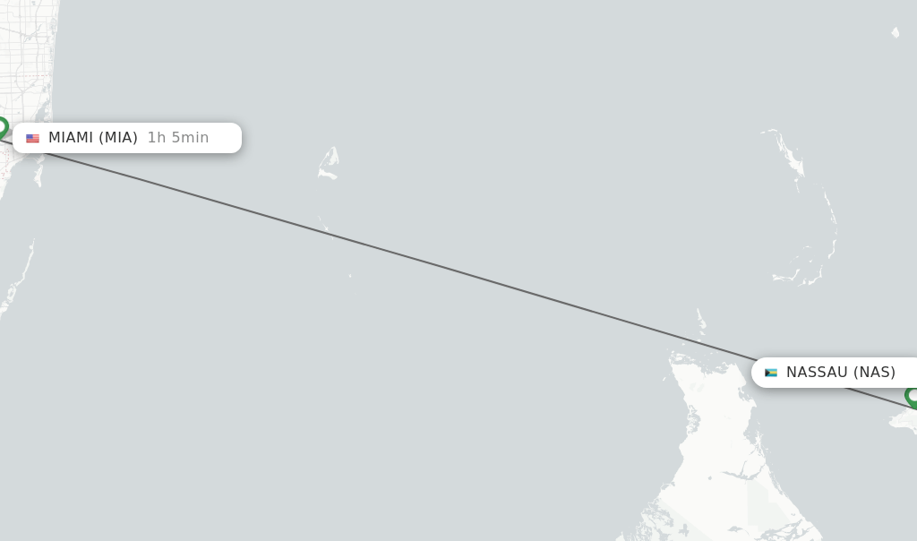 Direct (Non-Stop) Flights From Nassau To Miami - Schedules - Flightsfrom.com