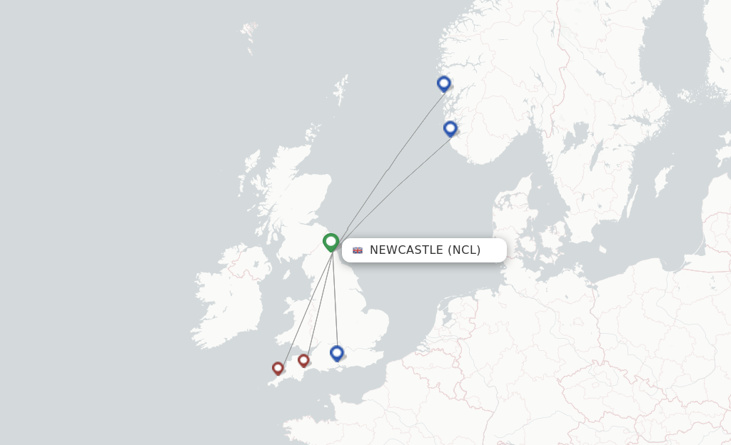 Loganair flights from Newcastle, NCL