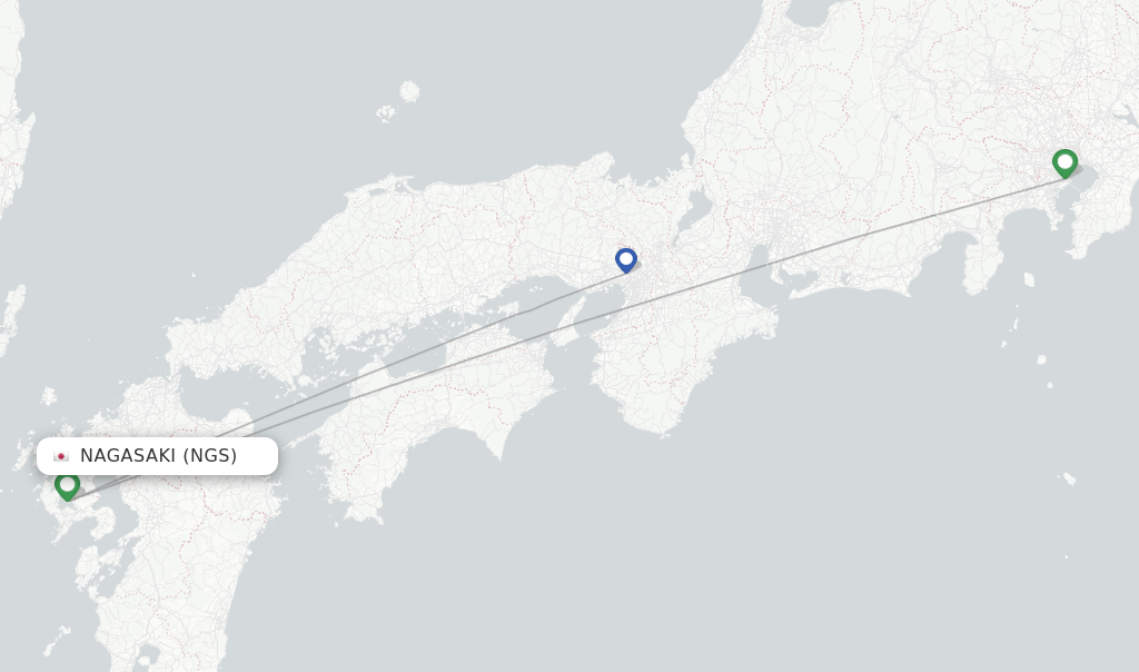 JAL flights from Nagasaki, NGS