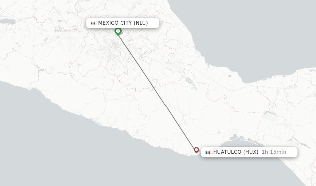 Direct (nonstop) flights from Mexico City to Huatulco schedules