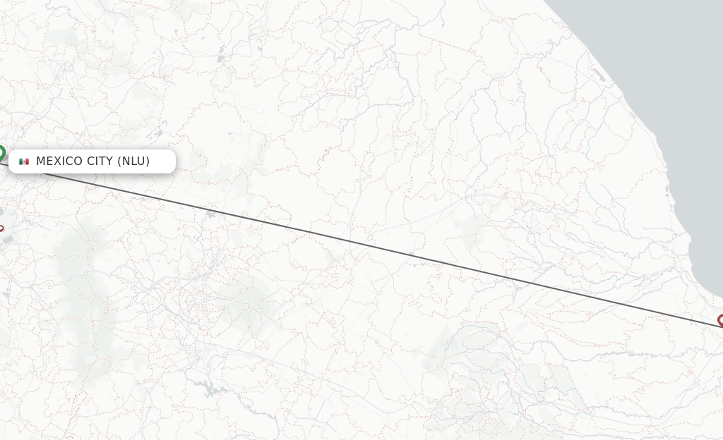 Direct (nonstop) flights from Mexico City to Veracruz schedules