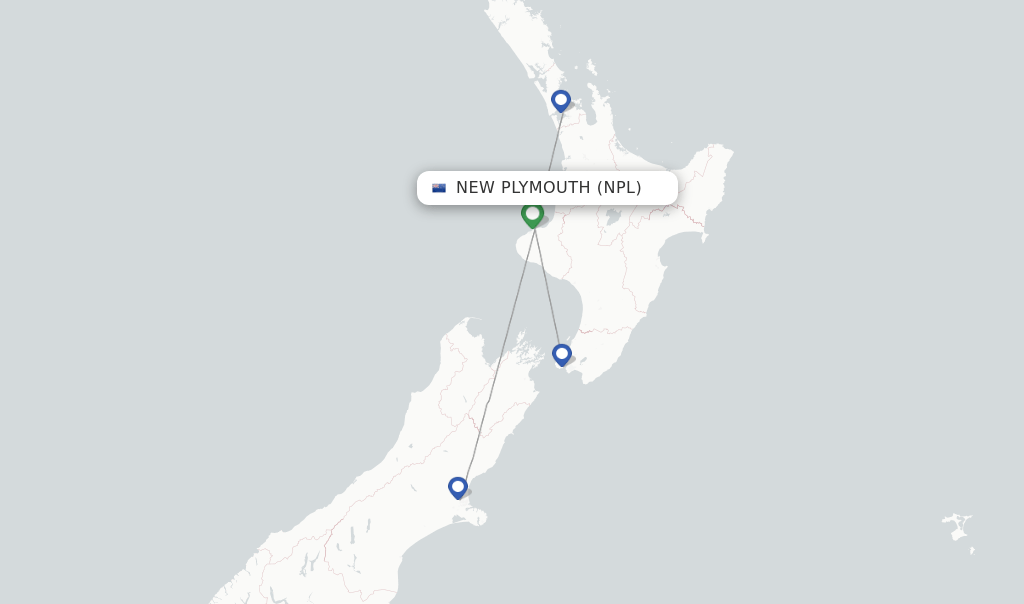 Air New Zealand flights from New Plymouth, NPL