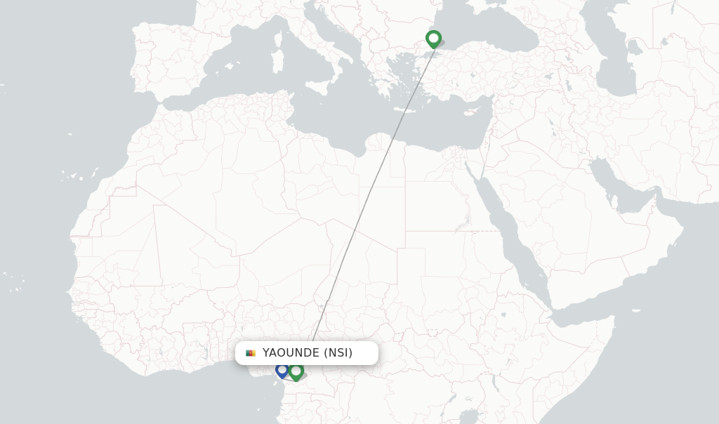 Turkish Airlines flights from Yaounde, NSI