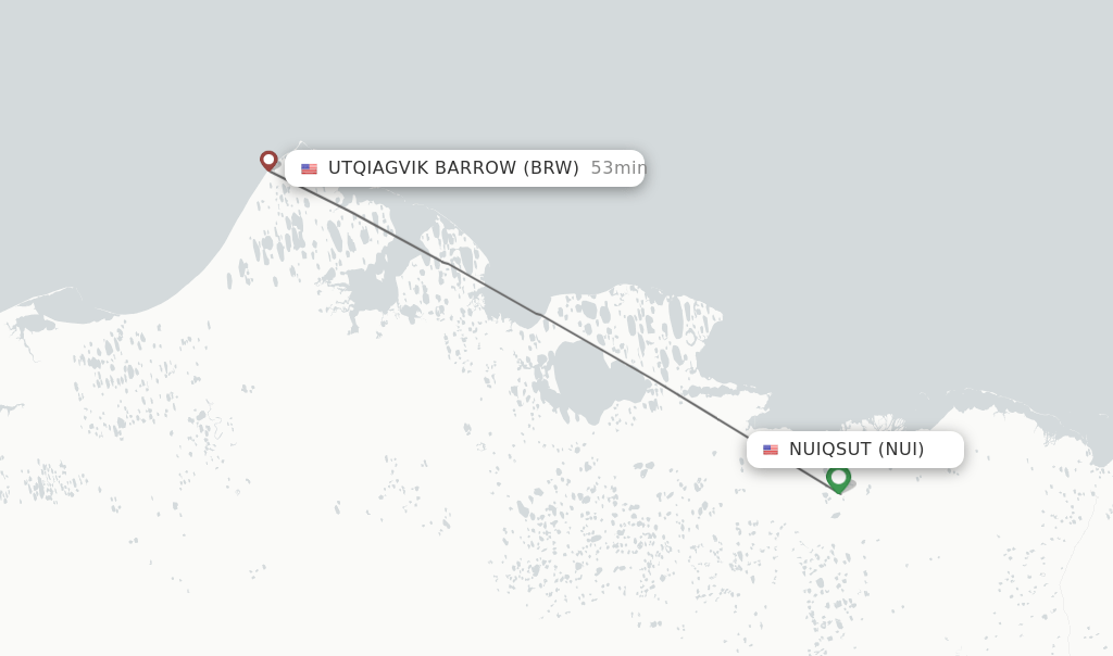 Direct (nonstop) flights from Nuiqsut to Utqiagvik Barrow schedules
