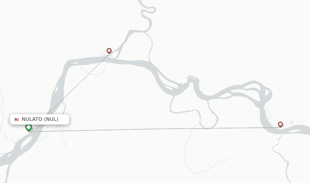 Direct (nonstop) flights from Nulato Airport (NUL)