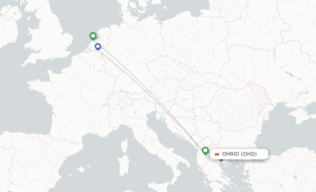 TUIfly Netherlands flights from Ohrid, OHD