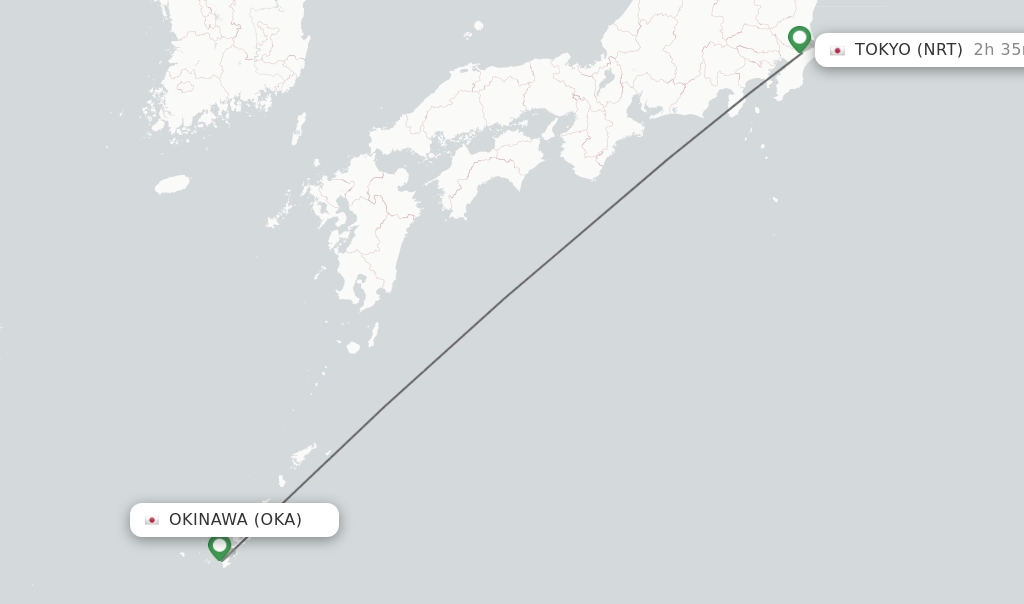 Direct (nonstop) flights from Okinawa to Tokyo schedules