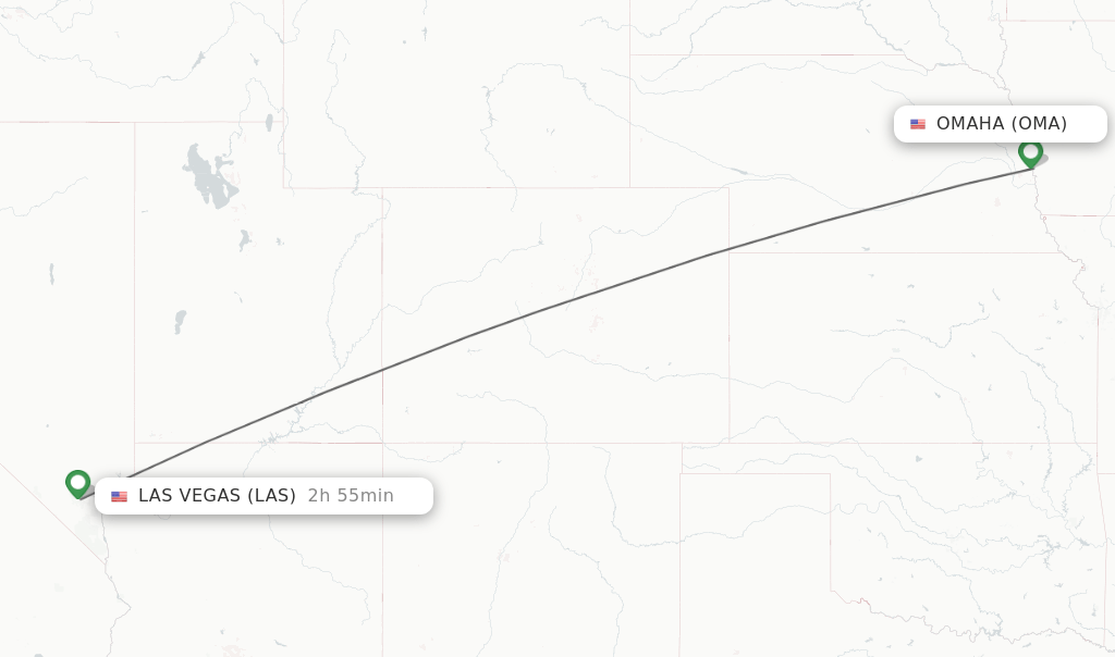 Direct (nonstop) flights from Omaha to Las Vegas schedules