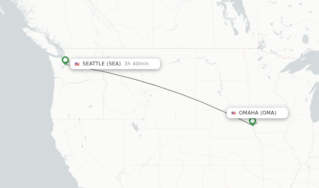 Direct (nonstop) flights from Omaha to Seattle schedules